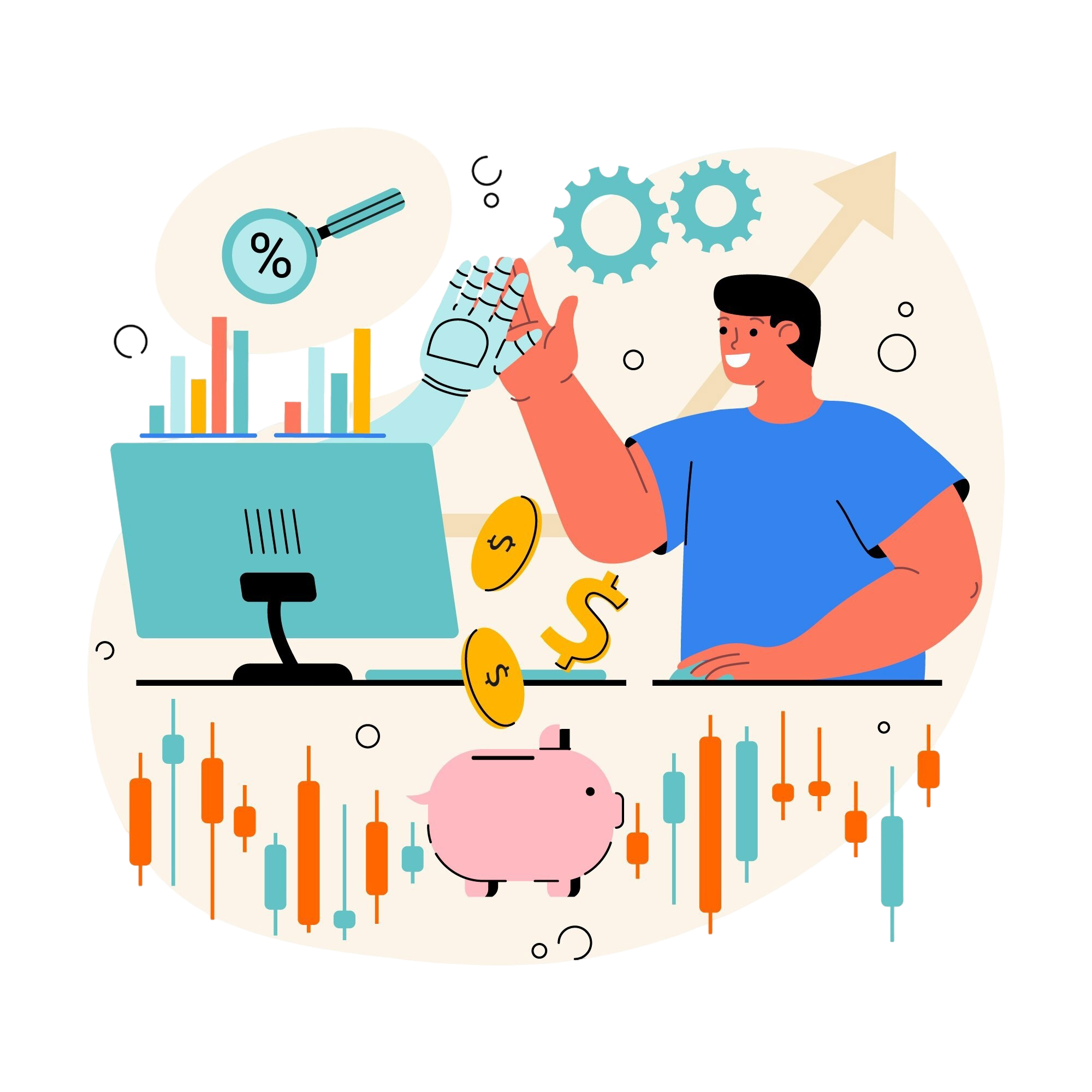 Forex Trading Process Illustration